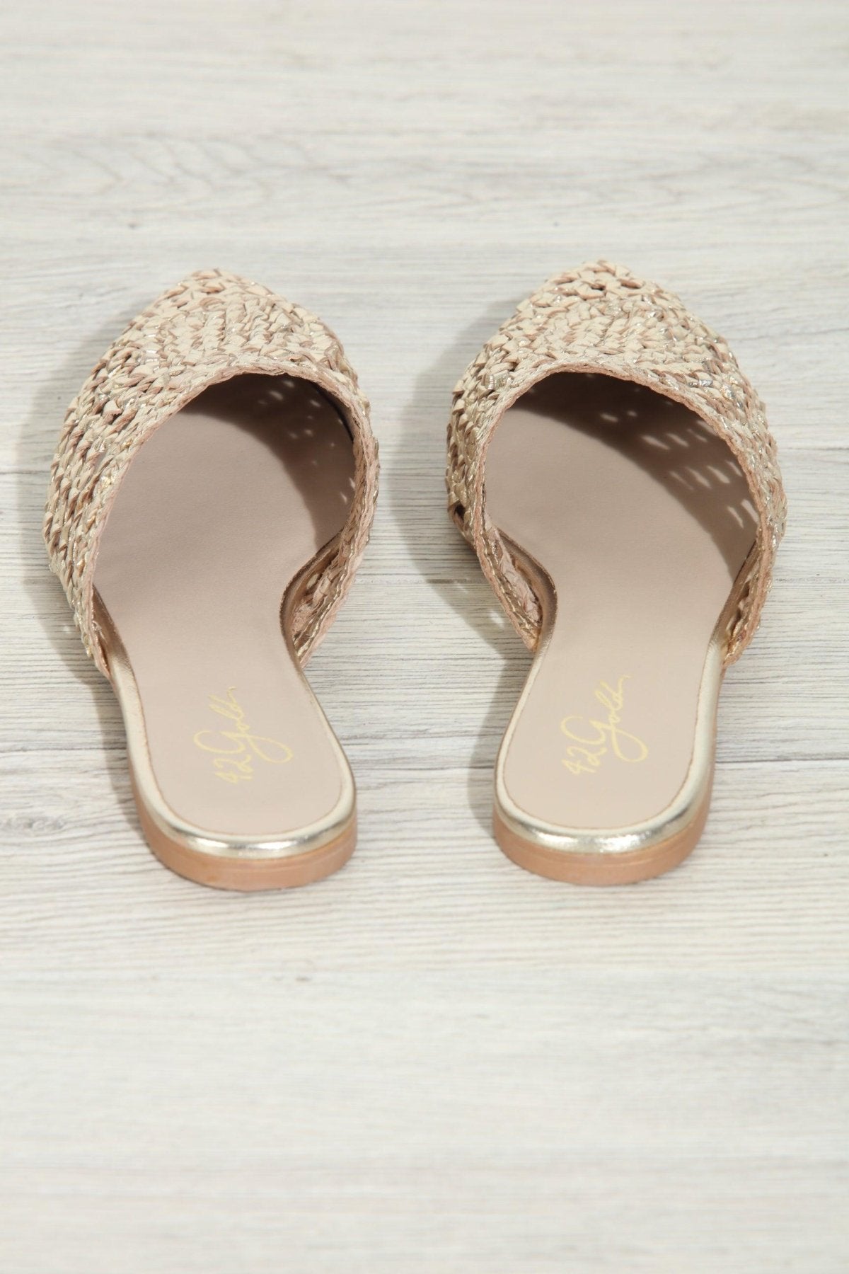 42 Gold Charmed Mules