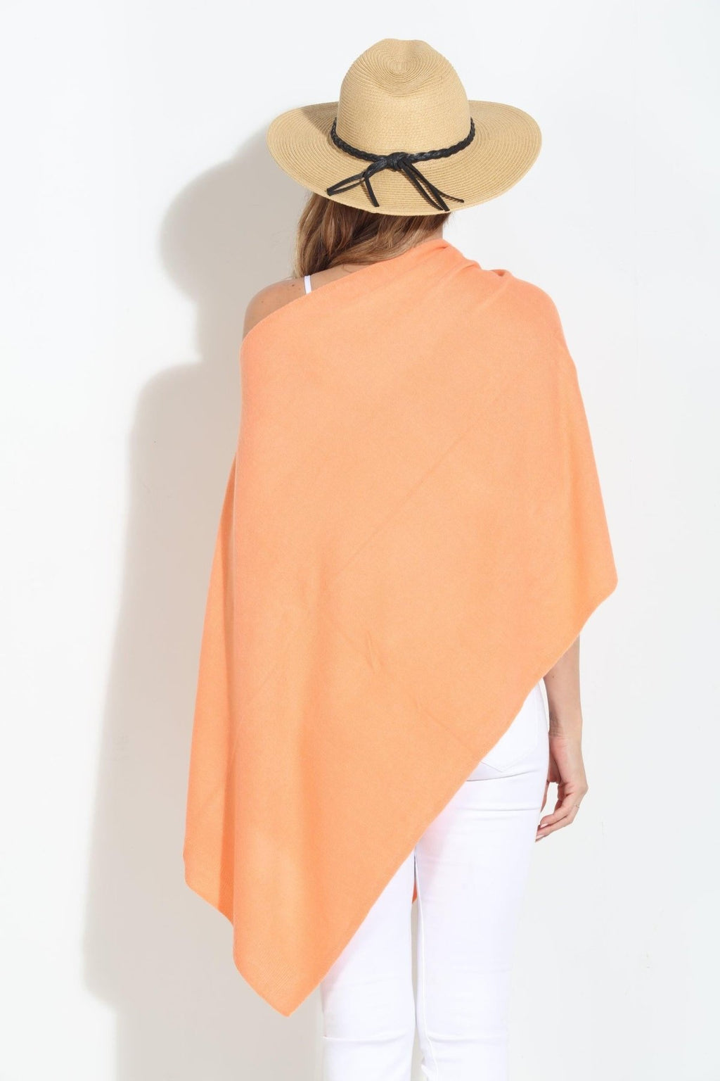 Tangerine Throw-On Poncho-NEW COLOR