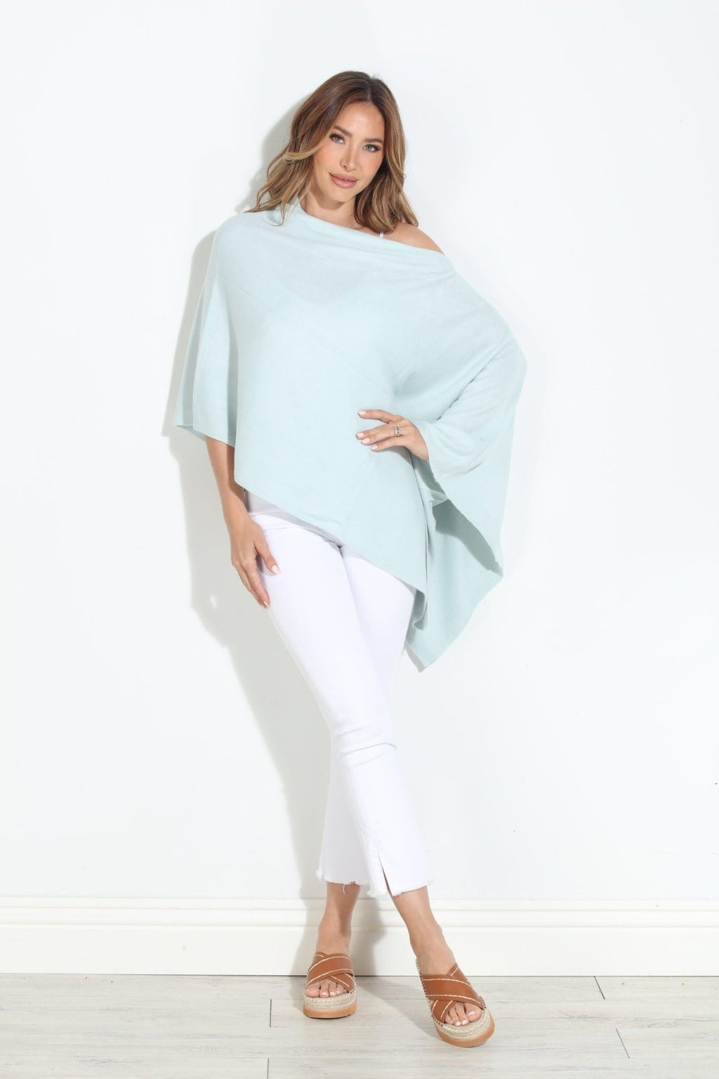 Matcha Throw-On Poncho -NEW COLOR