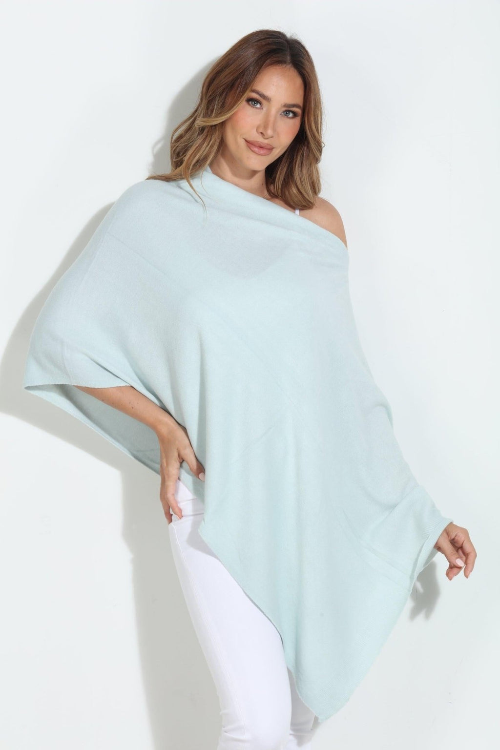Matcha Throw-On Poncho -NEW COLOR