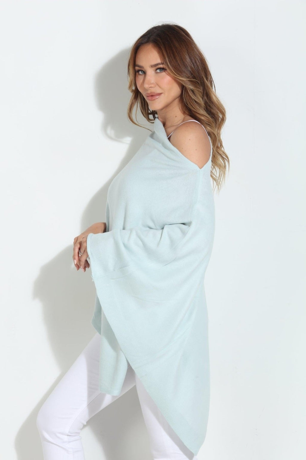 Matcha Throw-On Poncho -NEW COLOR