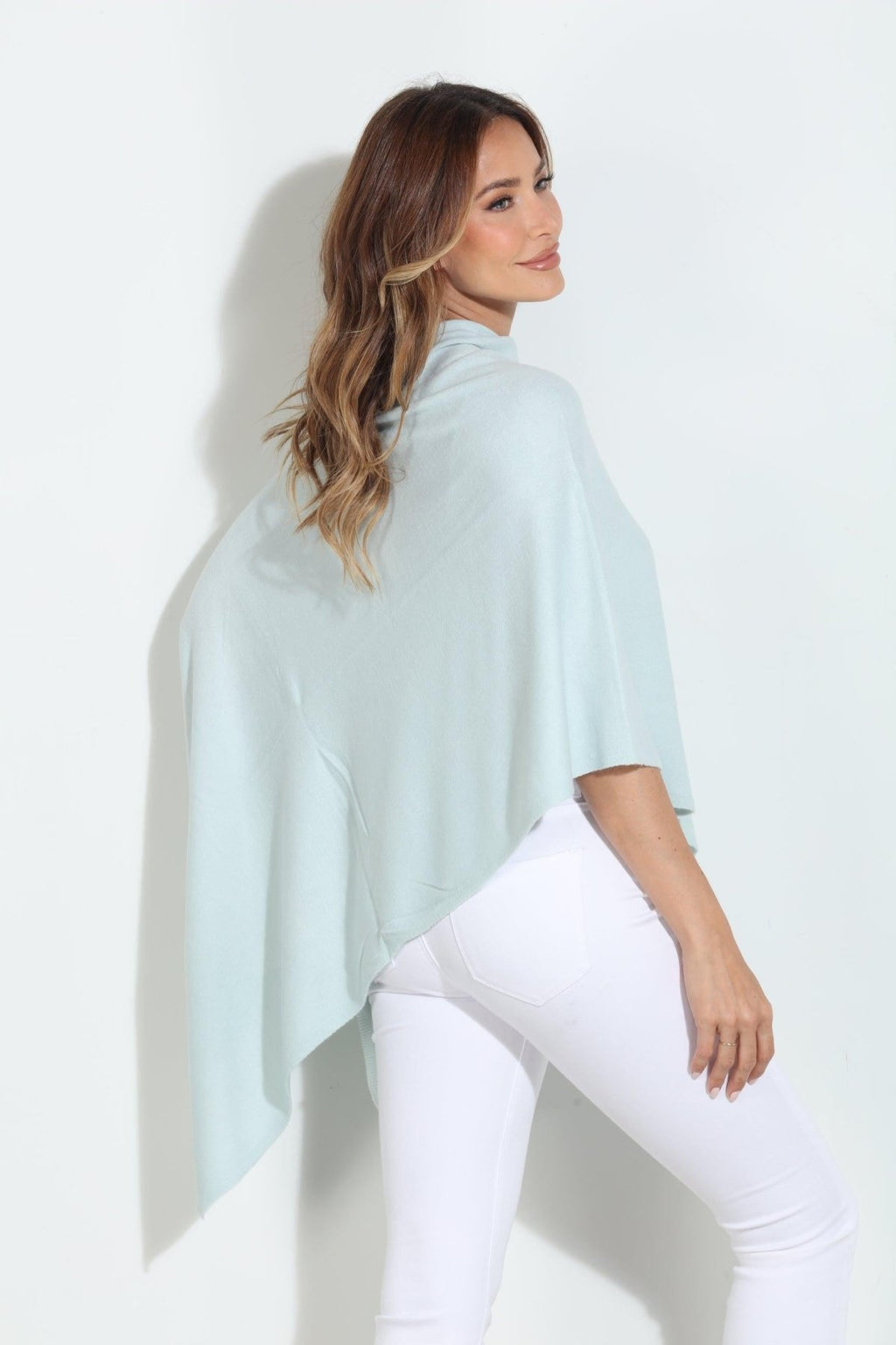 Matcha Throw-On Poncho -NEW COLOR