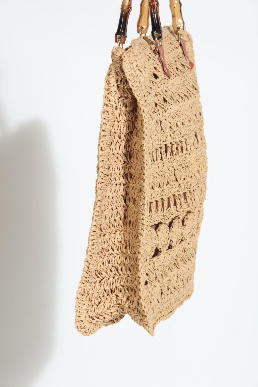 Marine Raffia Crochet Handbag