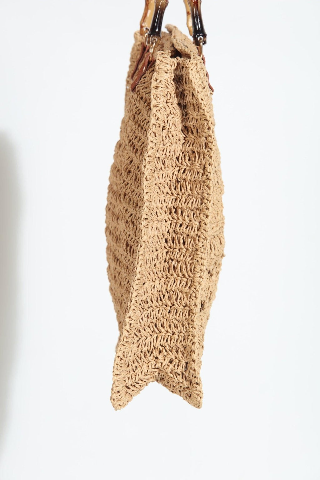 Marine Raffia Crochet Handbag