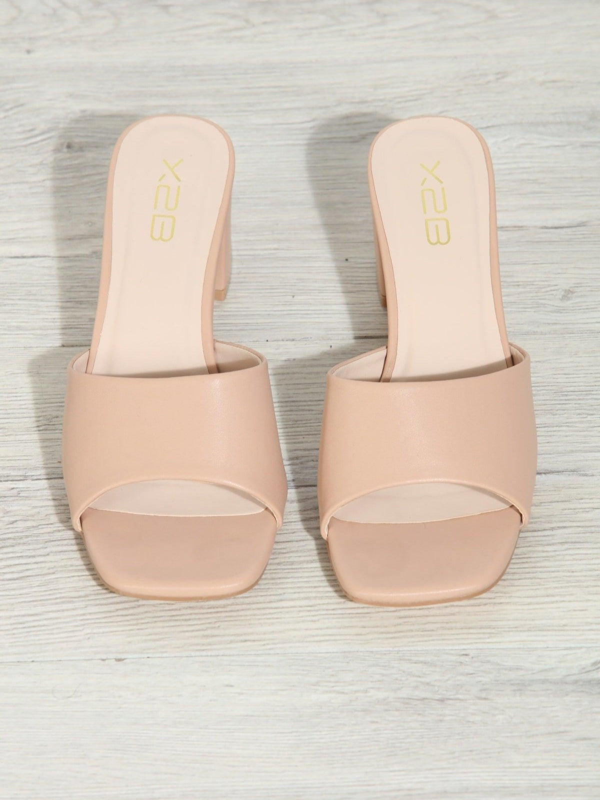 Eliza Nude Mule Heels