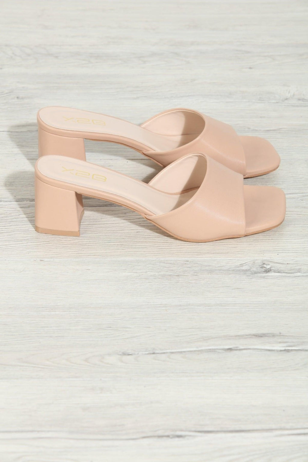 Eliza Nude Mule Heels