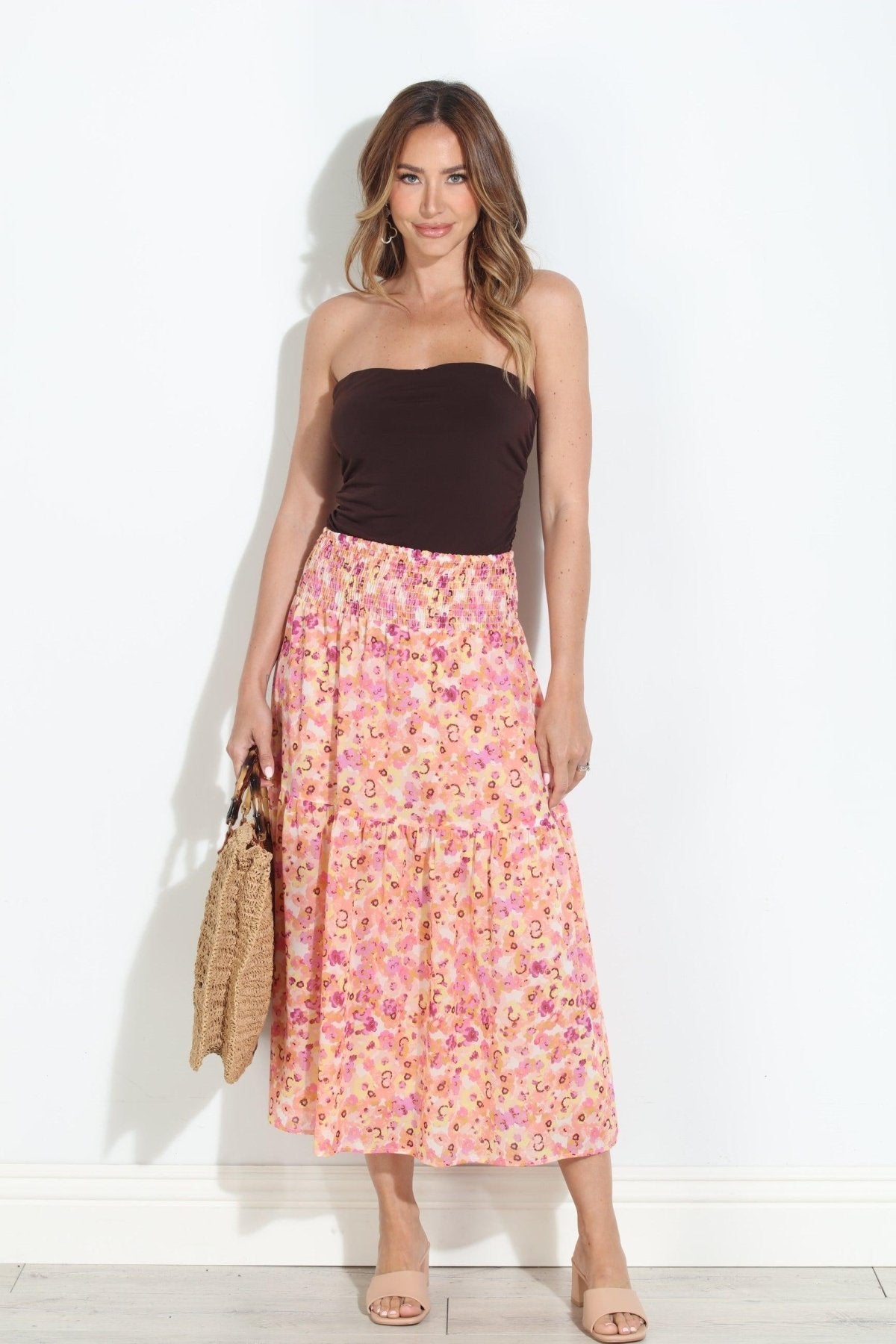 Jacinta Chiffon Ruffle Midi Skirt-BEST SELLER