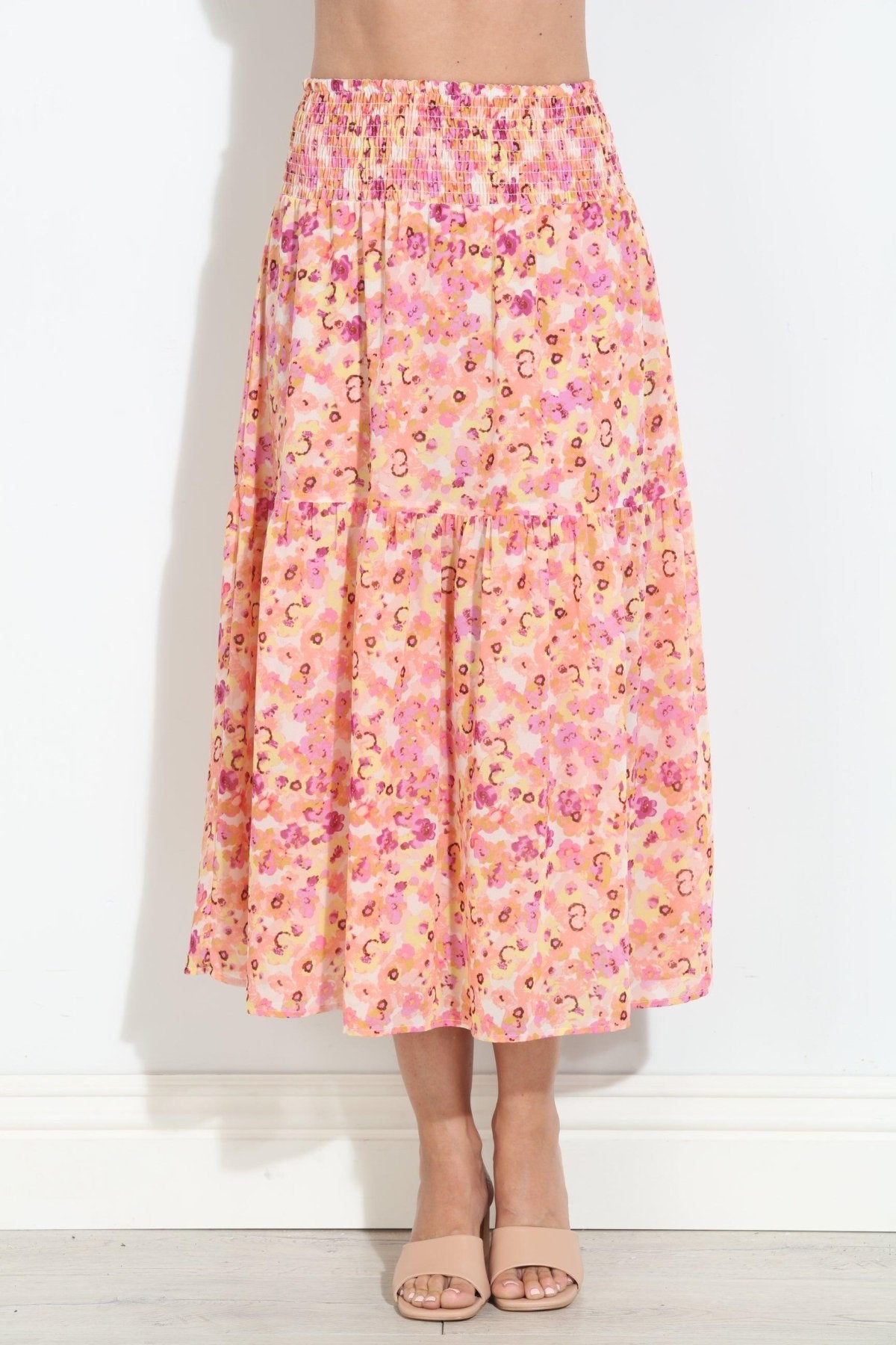 Jacinta Chiffon Ruffle Midi Skirt-BEST SELLER