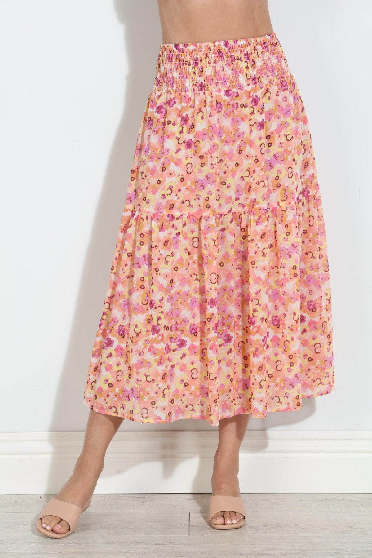 Jacinta Chiffon Ruffle Midi Skirt-BEST SELLER