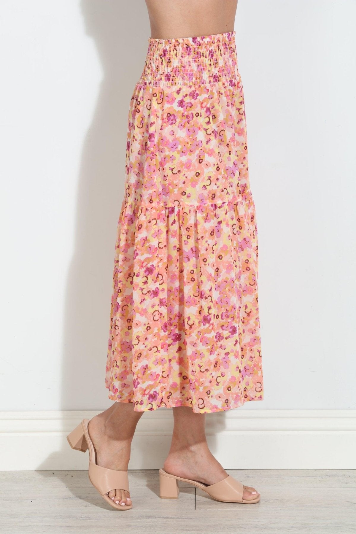 Jacinta Chiffon Ruffle Midi Skirt-BEST SELLER