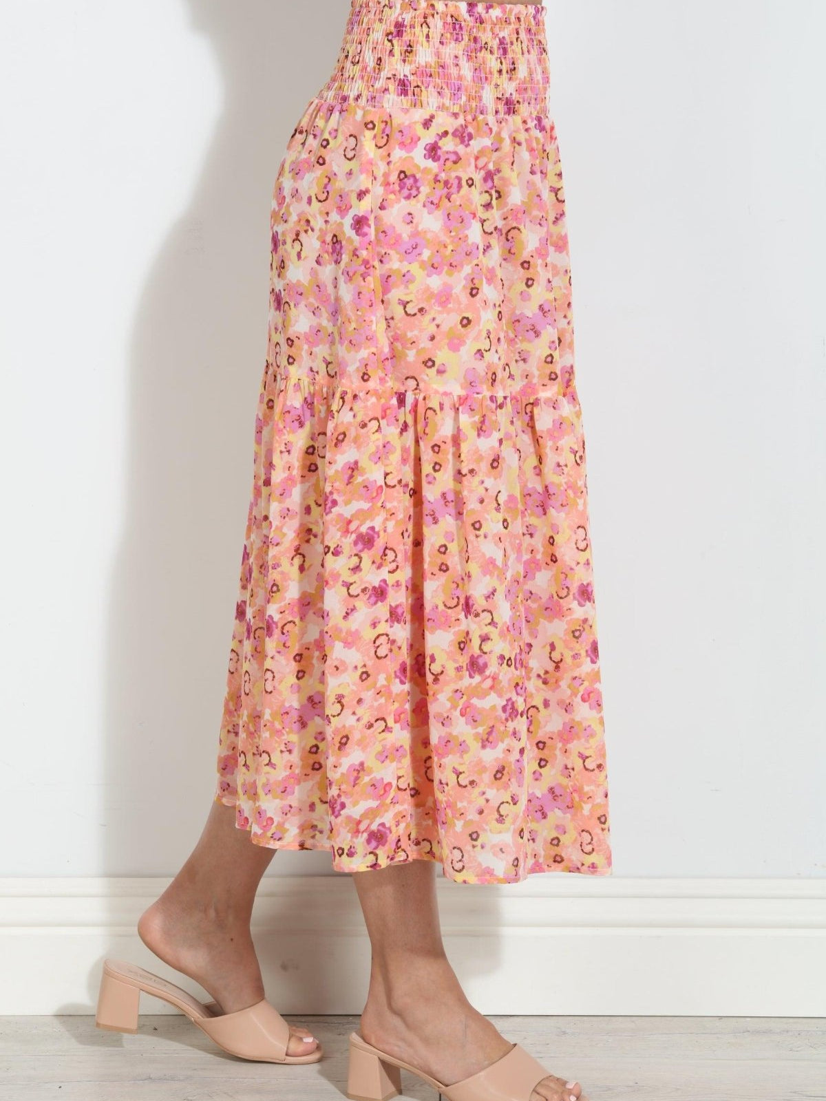 Jacinta Chiffon Ruffle Midi Skirt-BEST SELLER