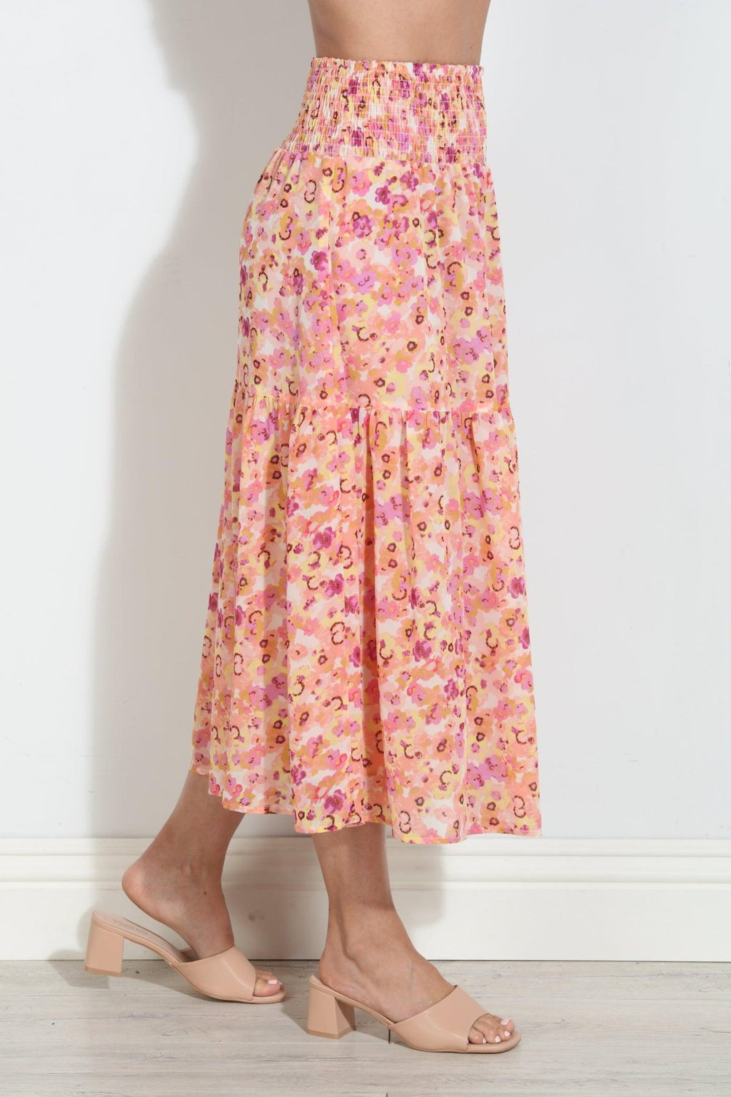 Jacinta Chiffon Ruffle Midi Skirt-BEST SELLER