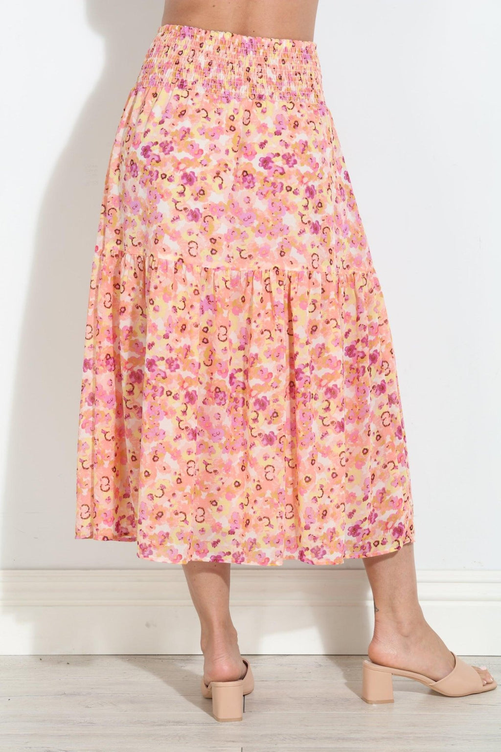 Jacinta Chiffon Ruffle Midi Skirt-BEST SELLER