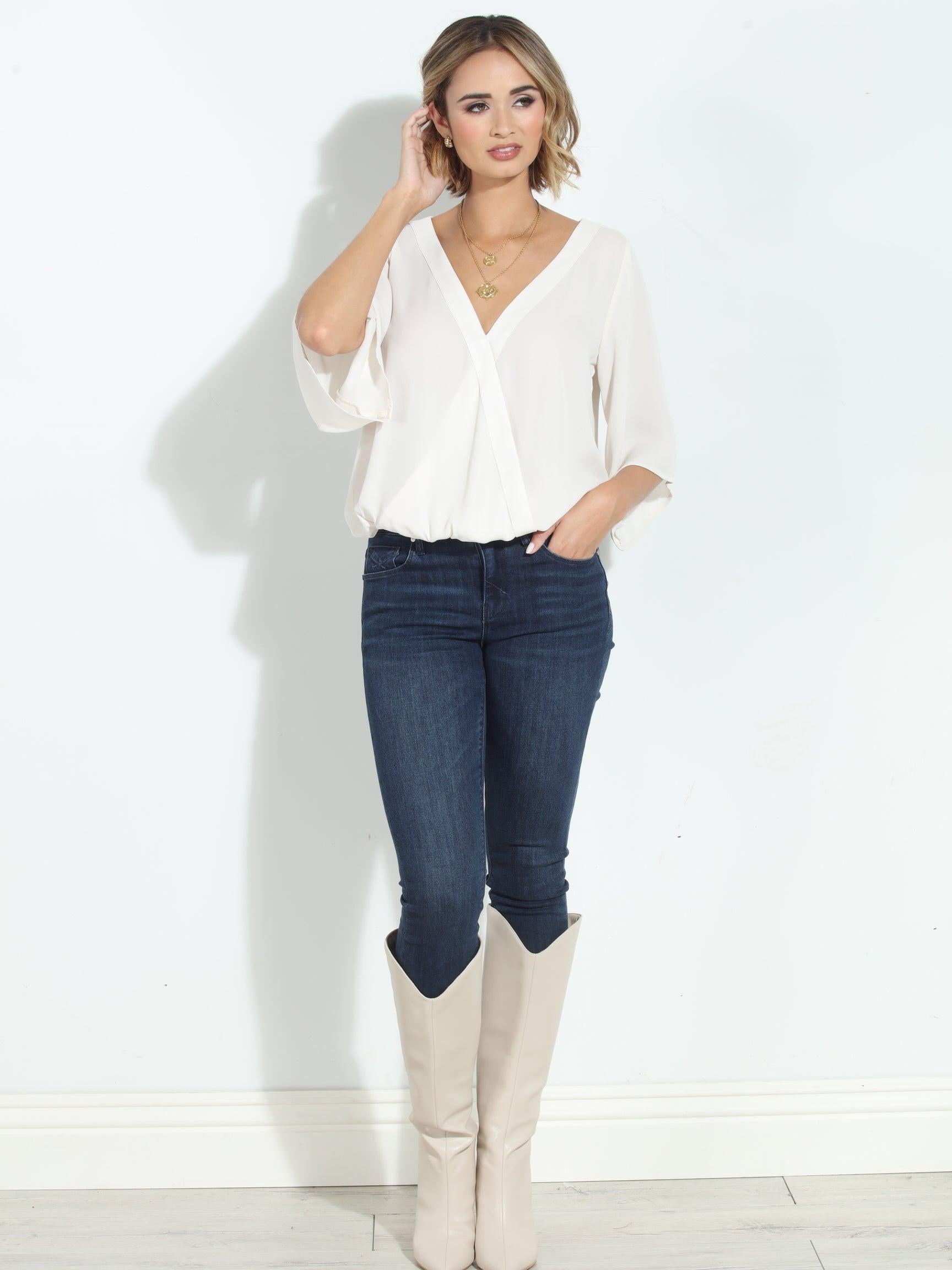 Buff Surplice Top-BEST SELLER