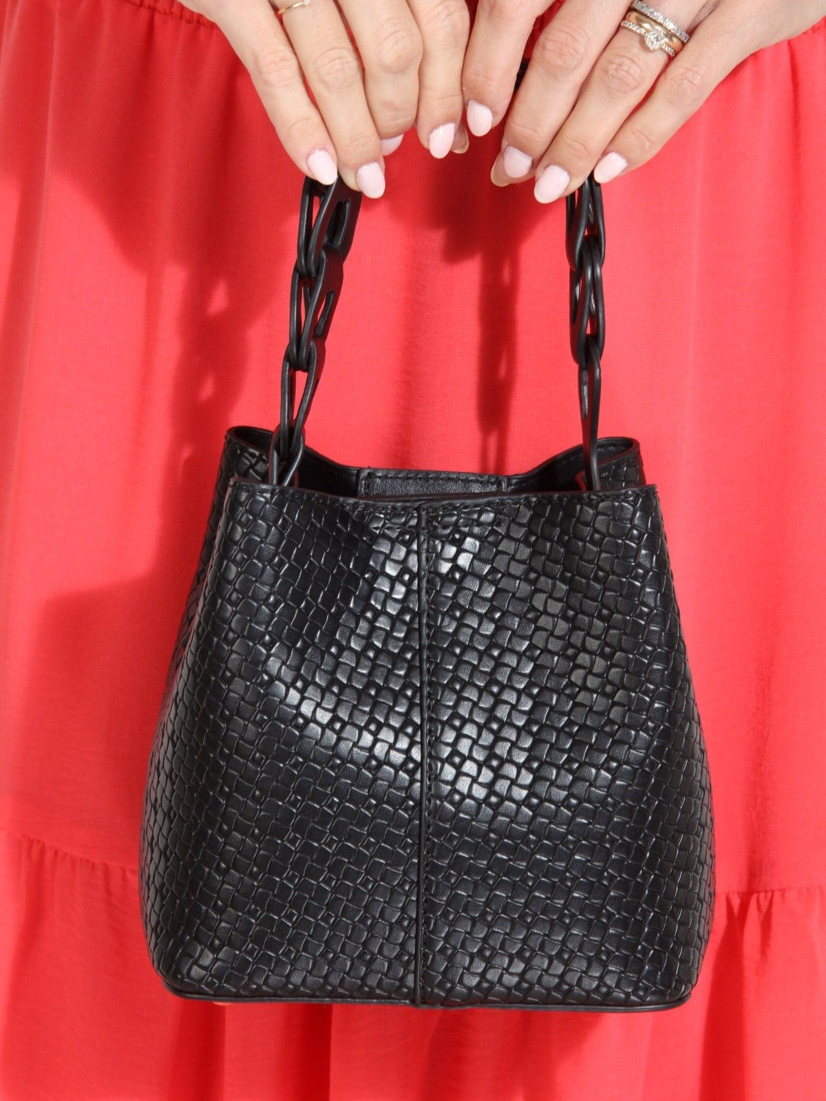 Joan Faux Leather Bucket Purse