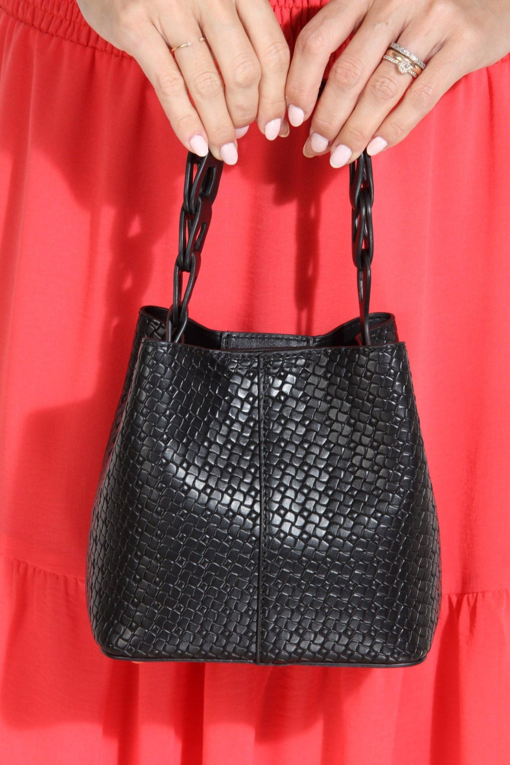 Joan Faux Leather Bucket Purse