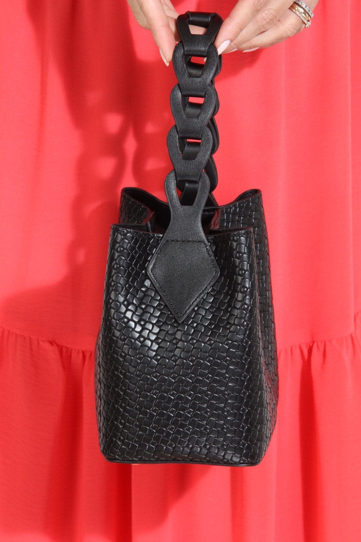 Joan Faux Leather Bucket Purse