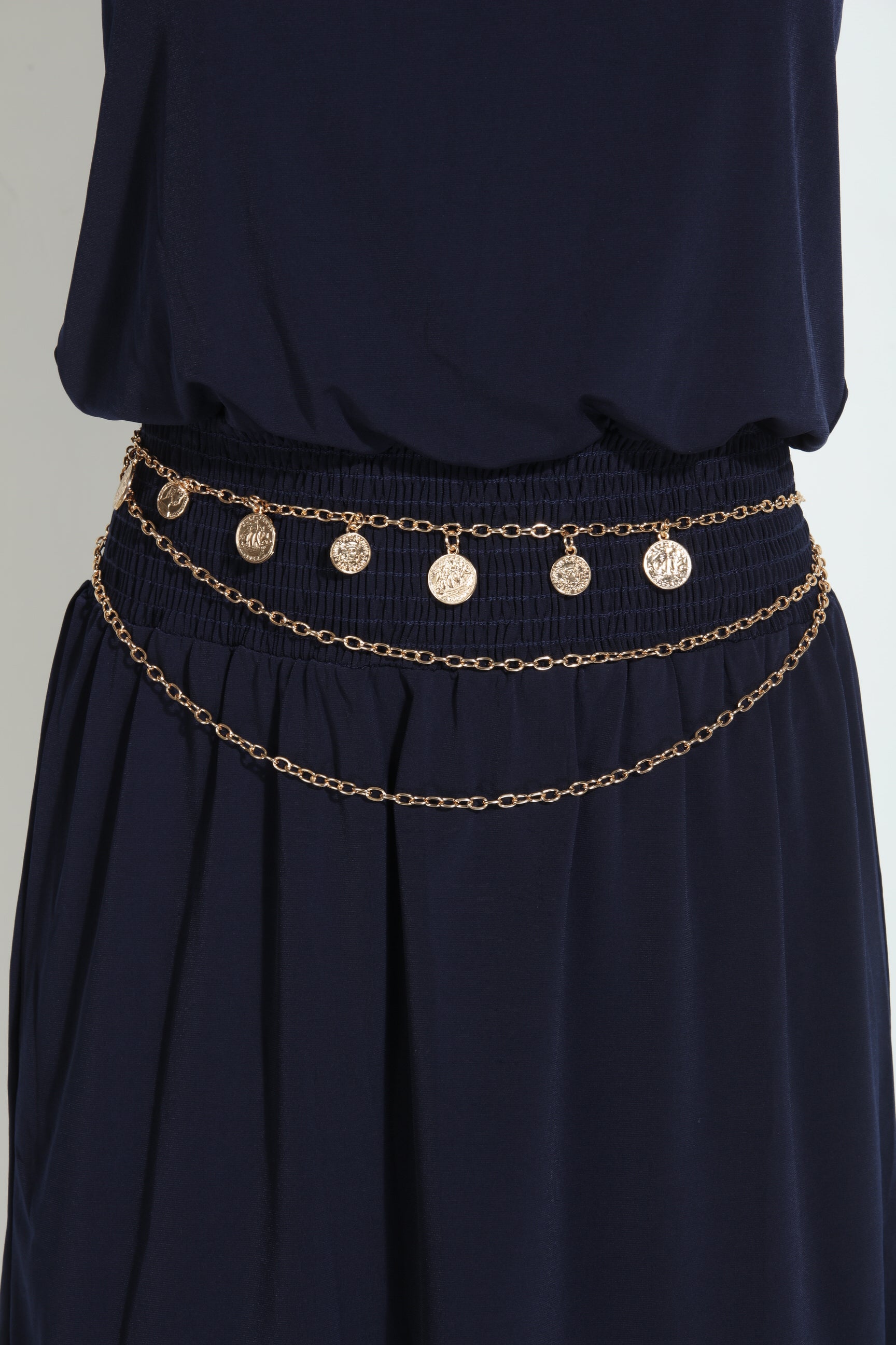 Gold Coin Pendant Belt