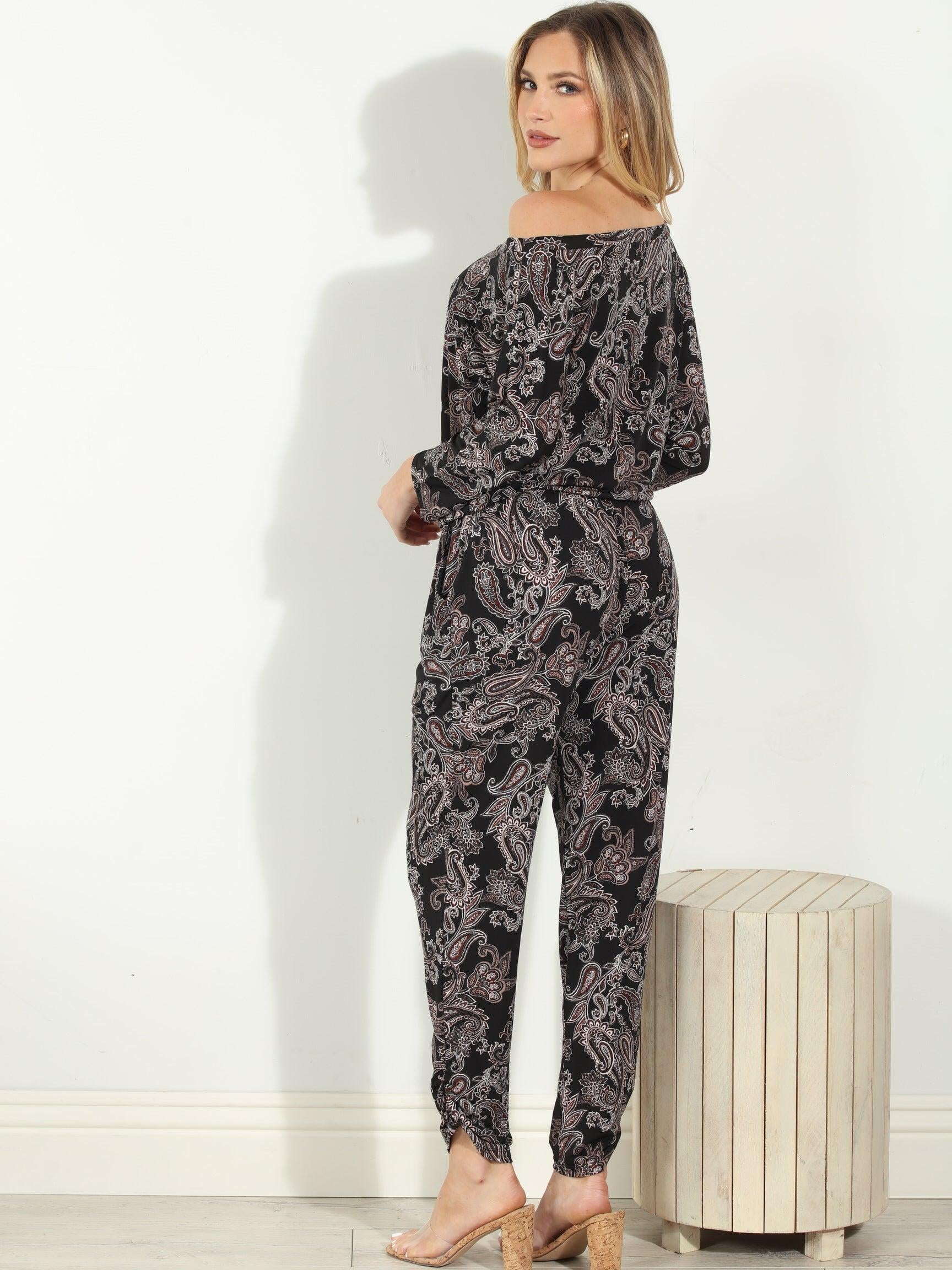 Delano Wide Neck Stretch Jumpsuit - FINAL SALE