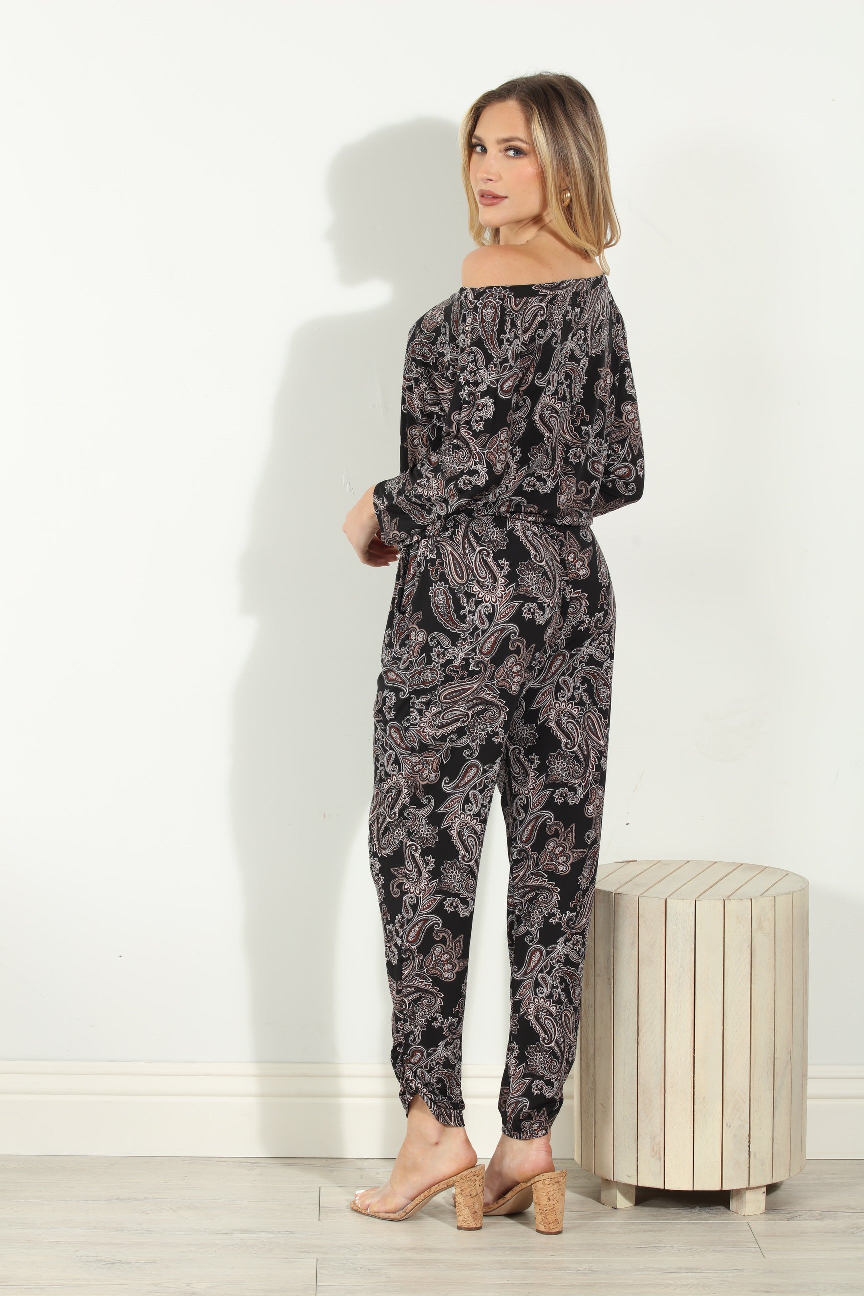 Delano Wide Neck Stretch Jumpsuit - FINAL SALE