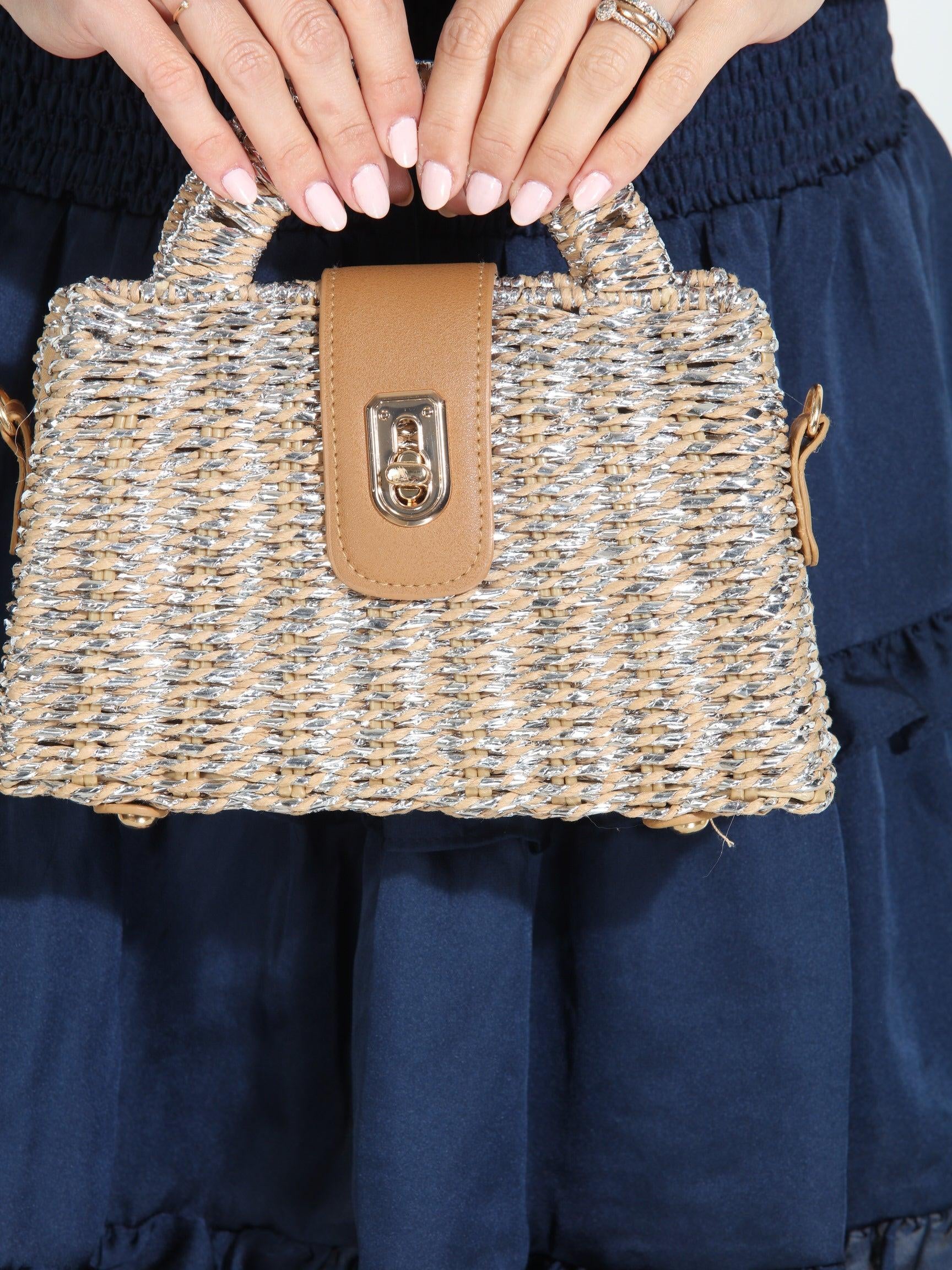 Adeline Woven Basket Handbag