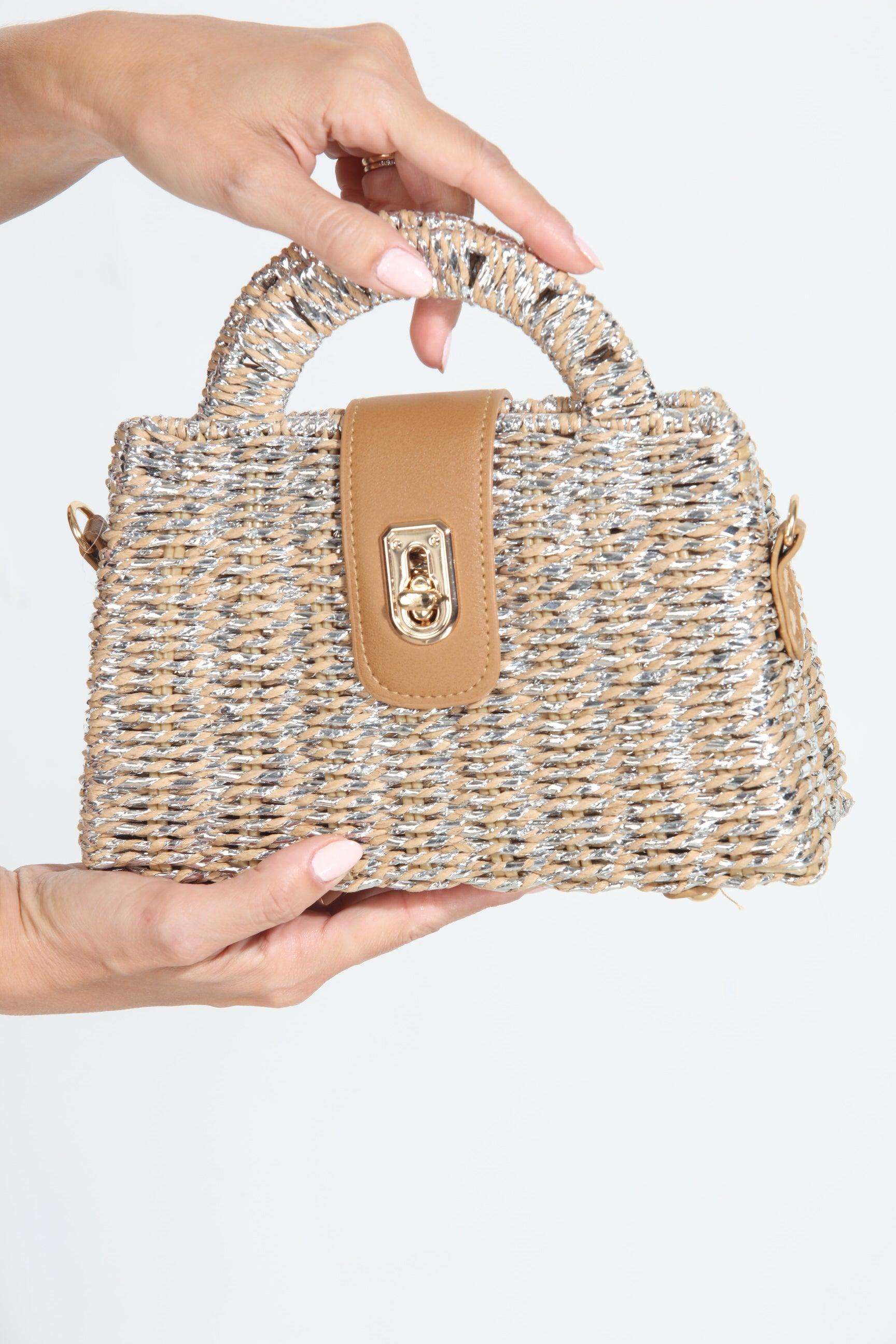 Adeline Woven Basket Handbag