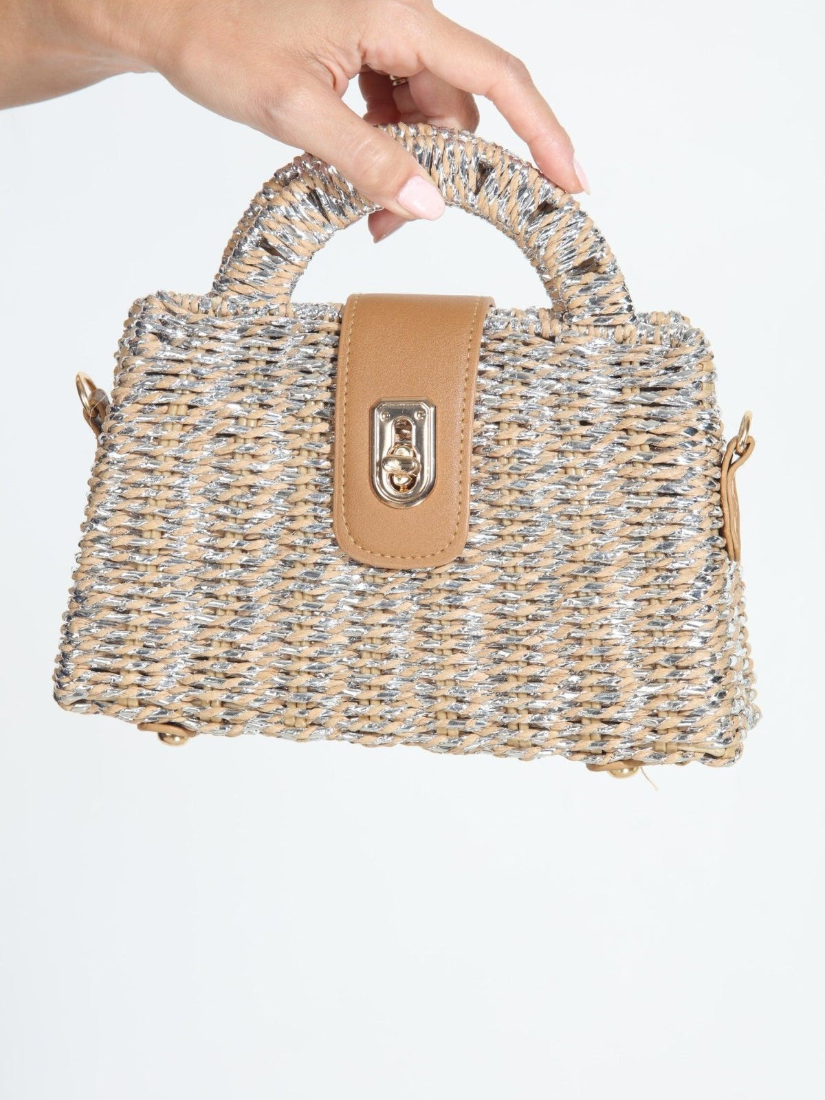 Adeline Woven Basket Handbag