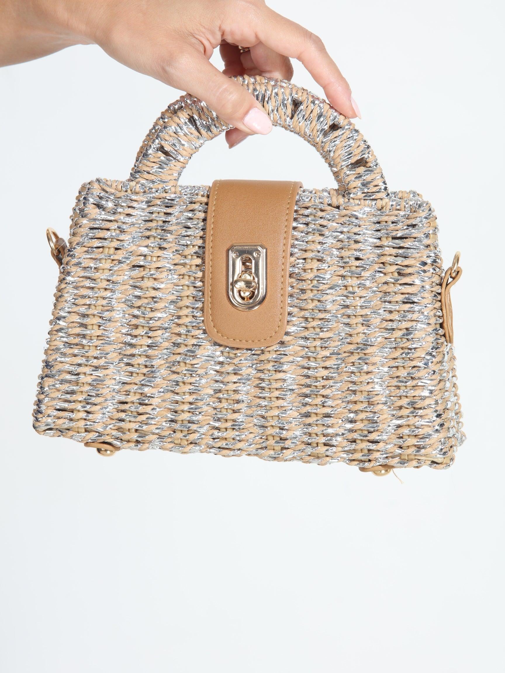 Adeline Woven Basket Handbag
