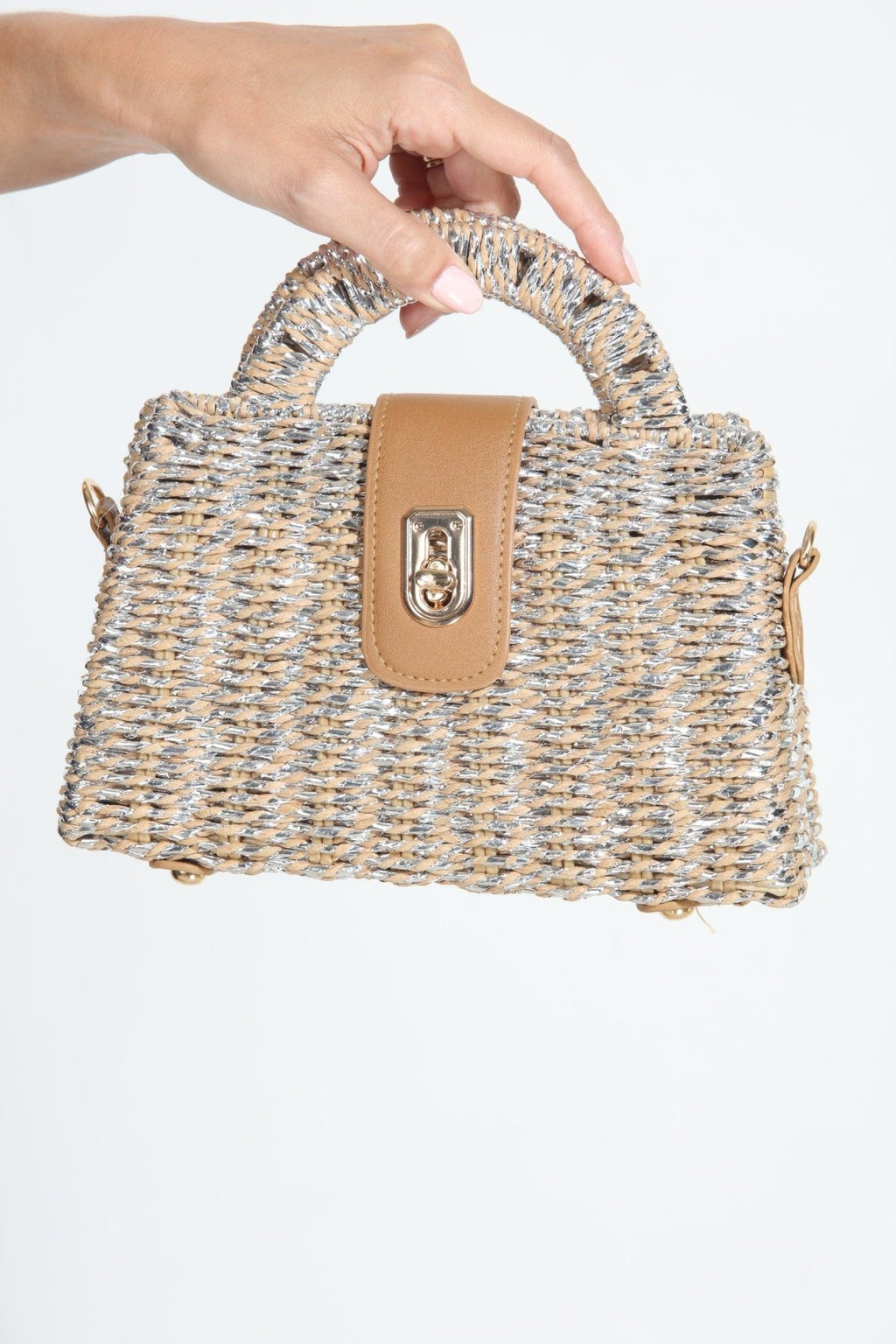 Adeline Woven Basket Handbag