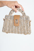 Adeline Woven Basket Handbag
