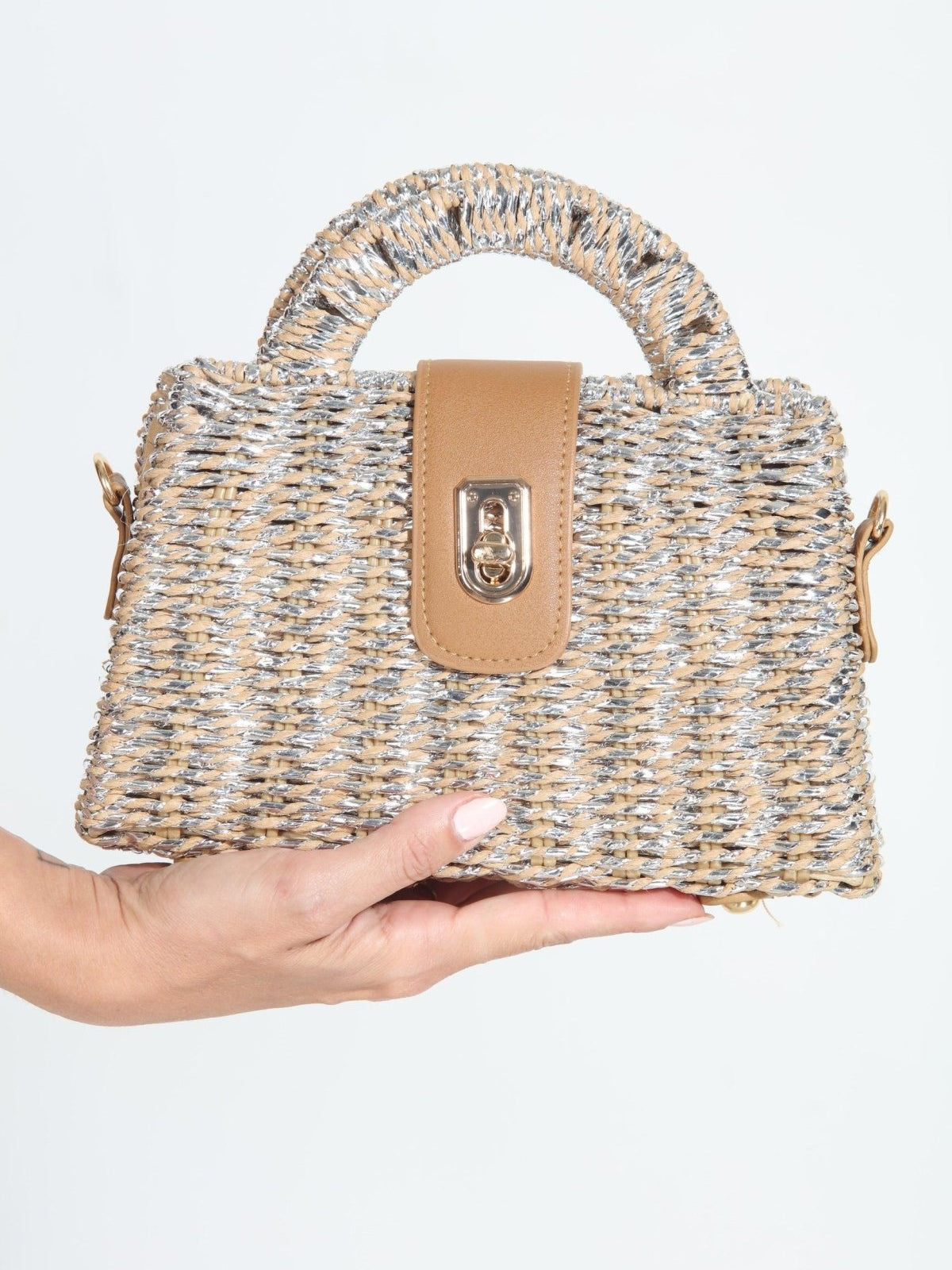 Adeline Woven Basket Handbag