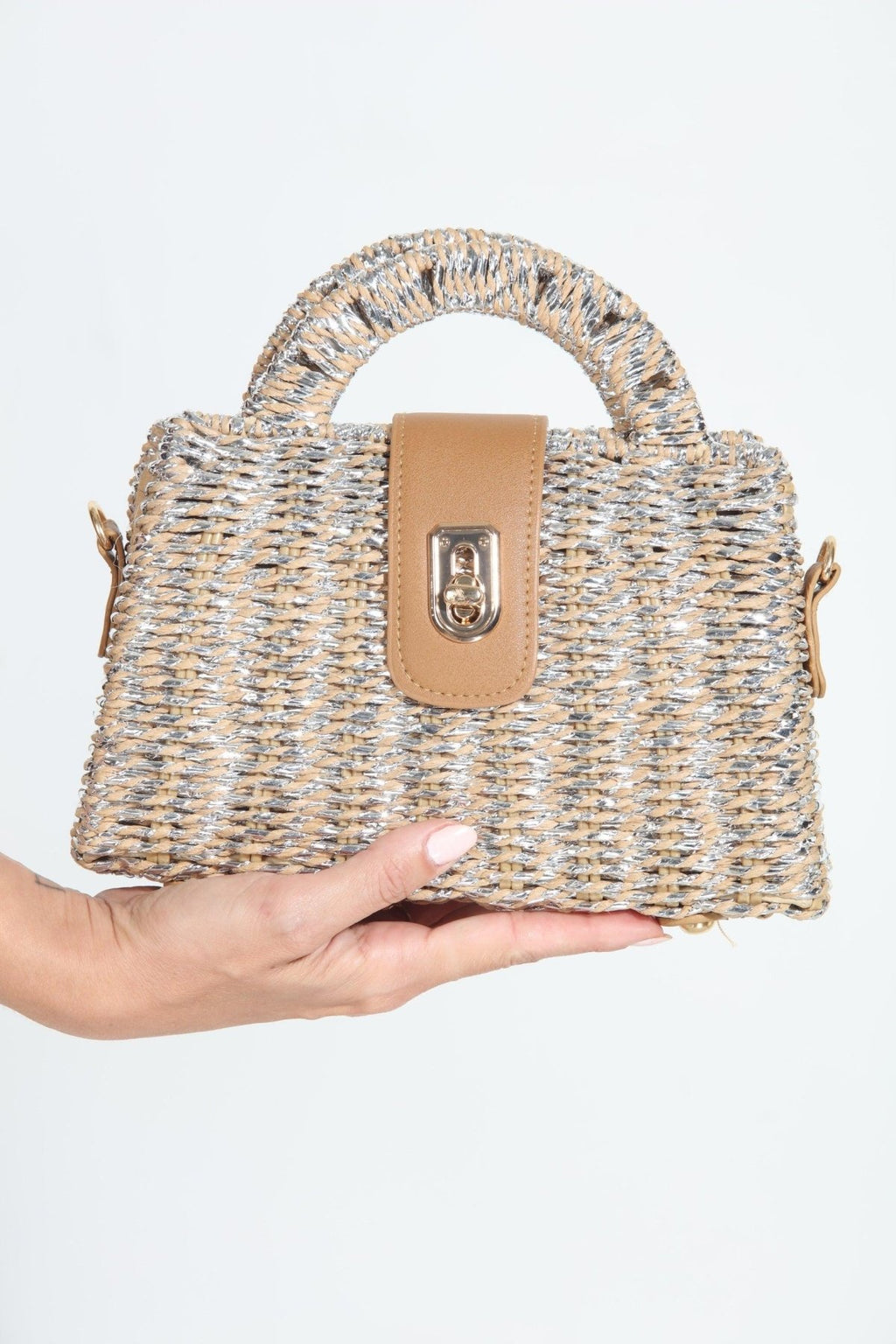 Adeline Woven Basket Handbag