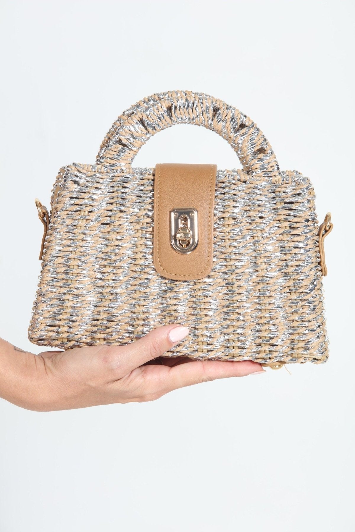 Adeline Woven Basket Handbag