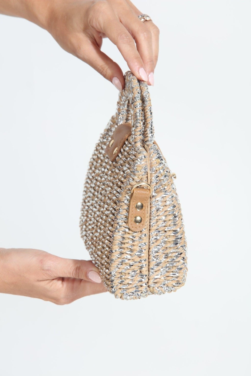 Adeline Woven Basket Handbag