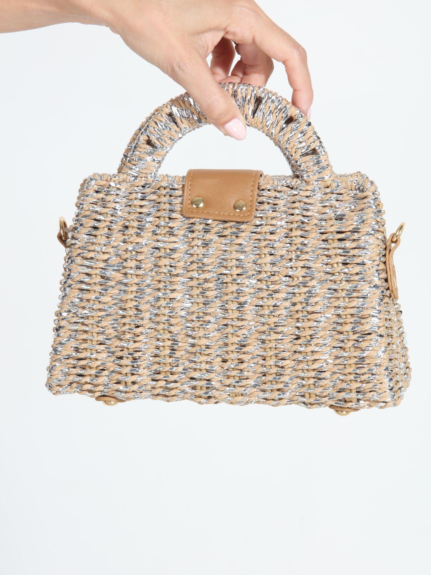 Adeline Woven Basket Handbag