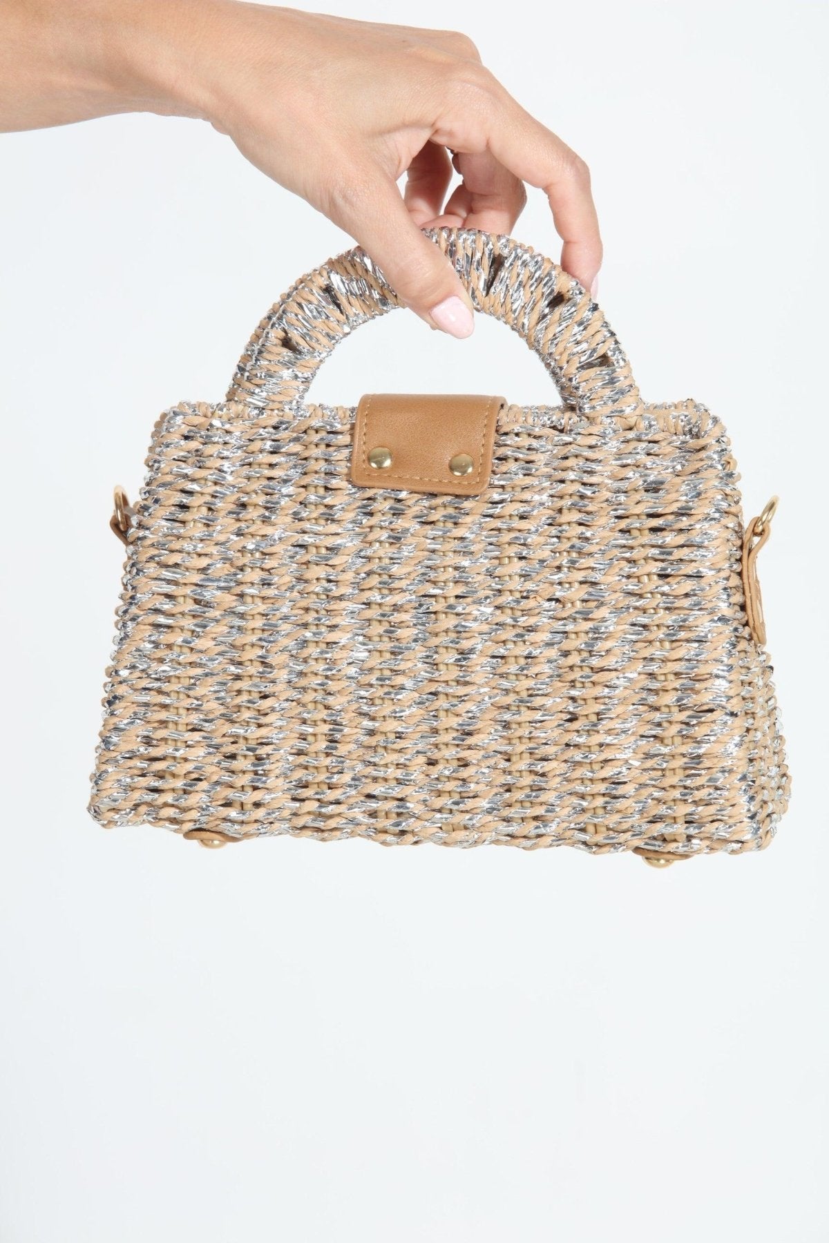 Adeline Woven Basket Handbag