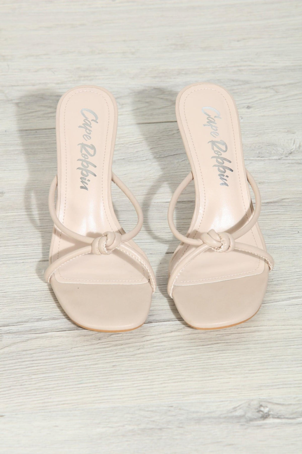 Beige Knot Heels