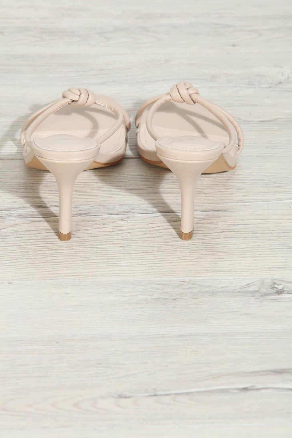 Beige Knot Heels