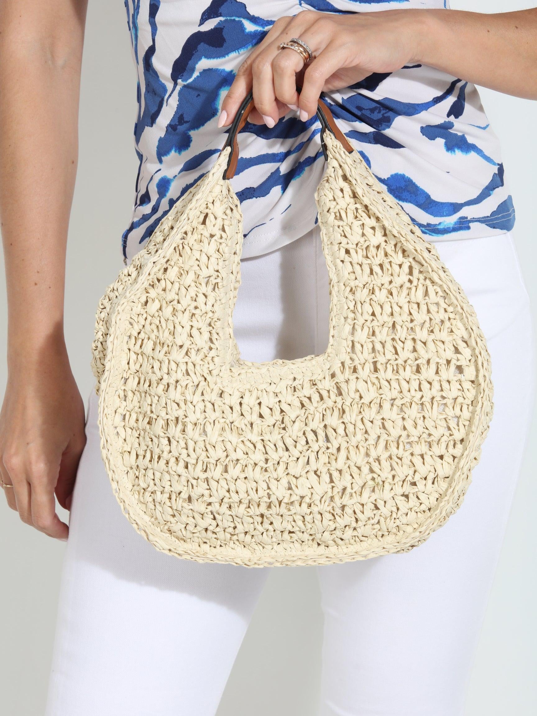 Marie Woven Hobo Bag
