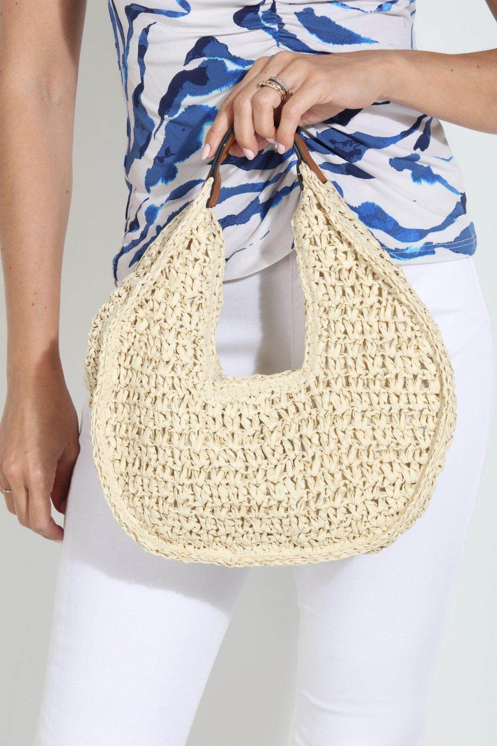 Marie Woven Hobo Bag