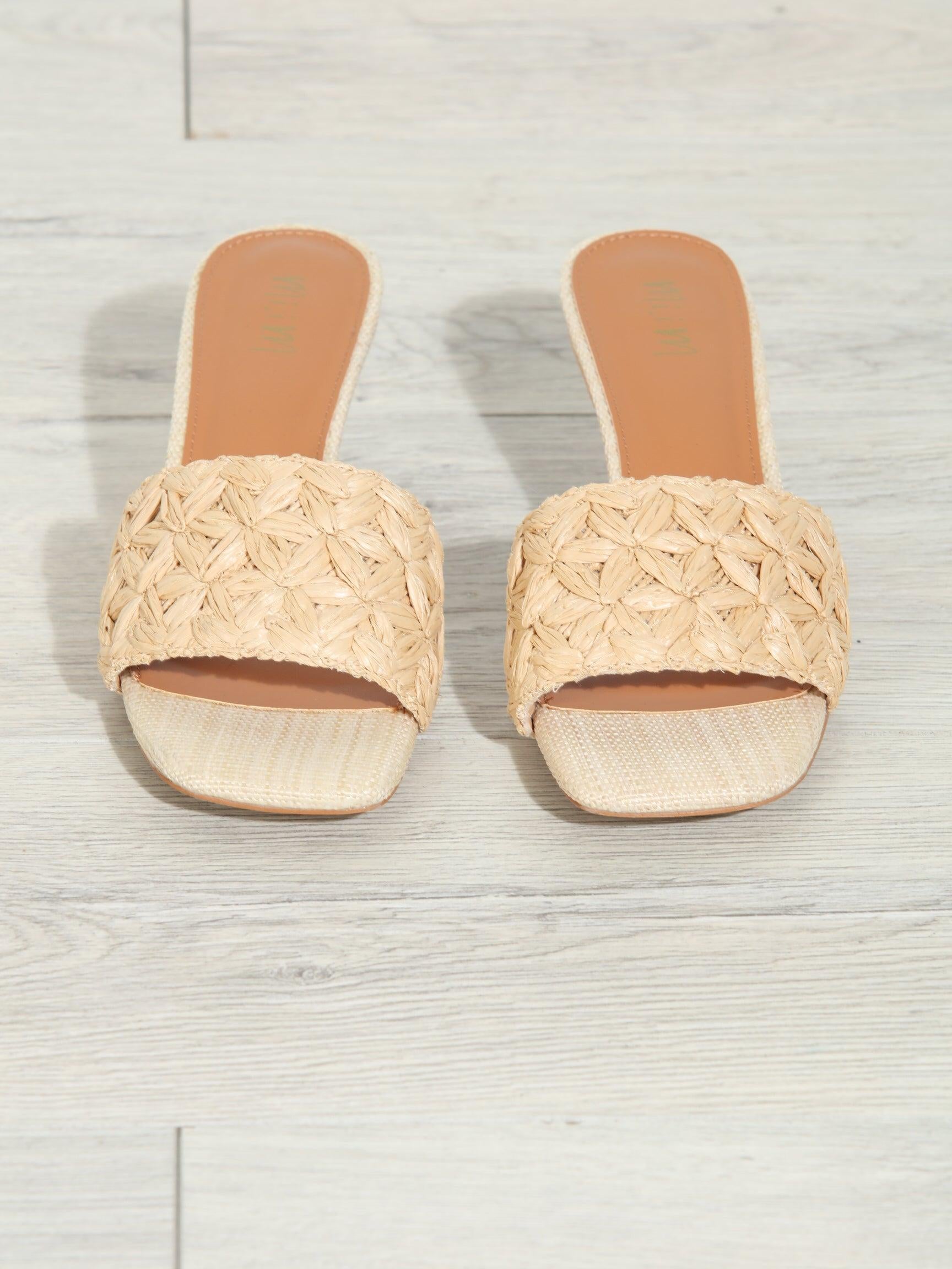Luna Raffia Kitten Heels-BEST SELLER
