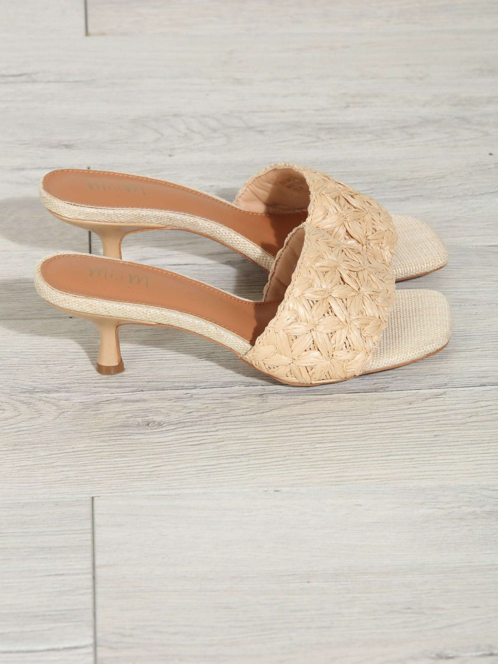 Luna Raffia Kitten Heels-BEST SELLER