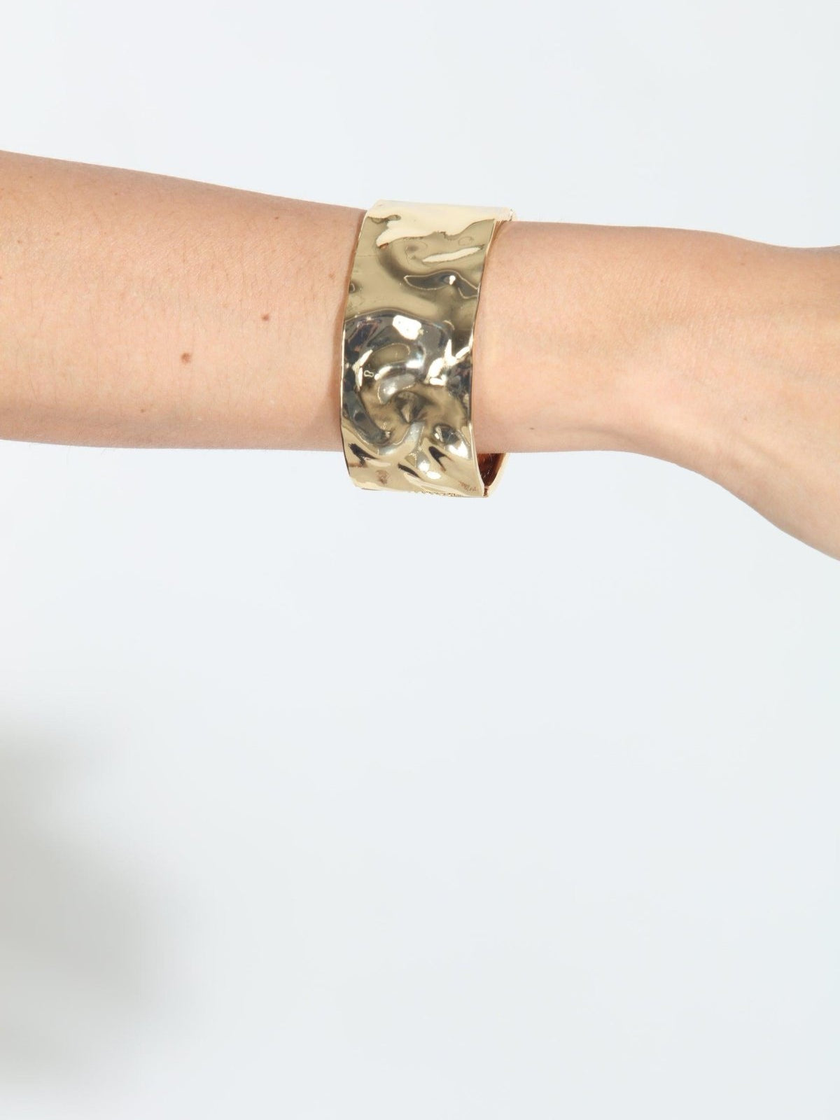 Gold Hammered Cuff