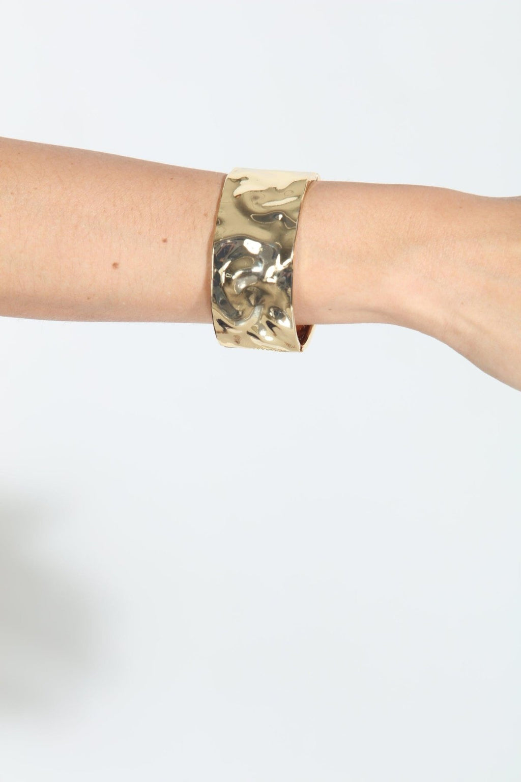Gold Hammered Cuff
