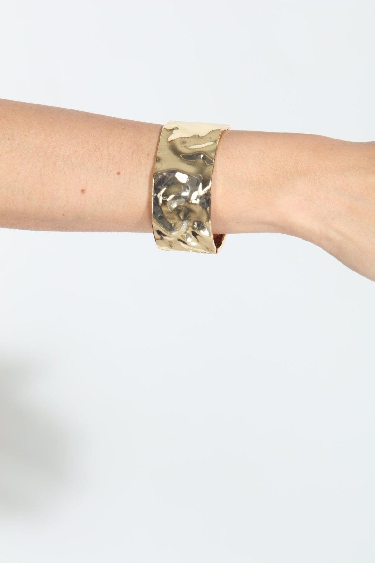 Gold Hammered Cuff