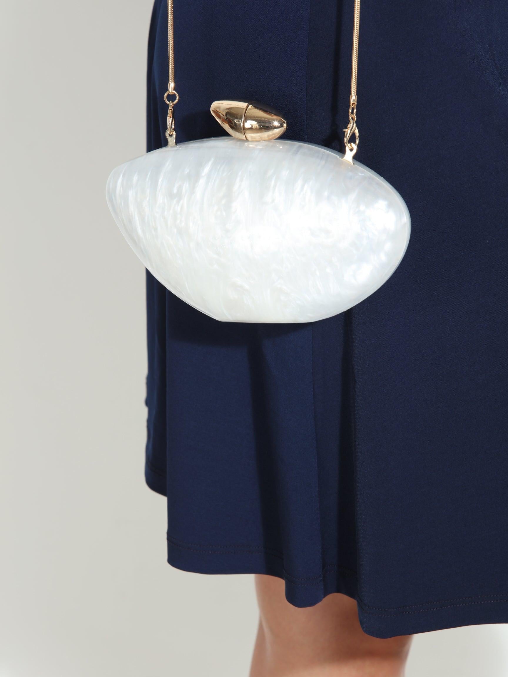 Hayden Ivory Pearl Clutch