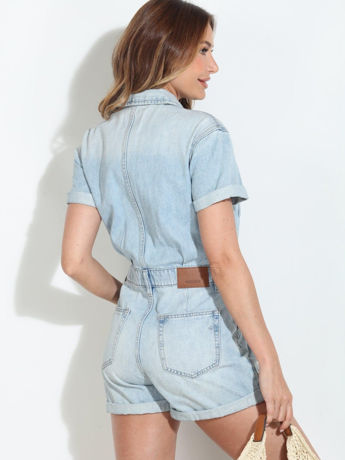 Dylan Denim Romper-FINAL SALE