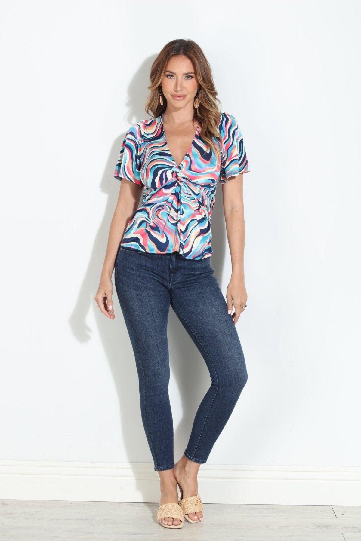 Silva V-Neck Twist Tee-FINAL SALE