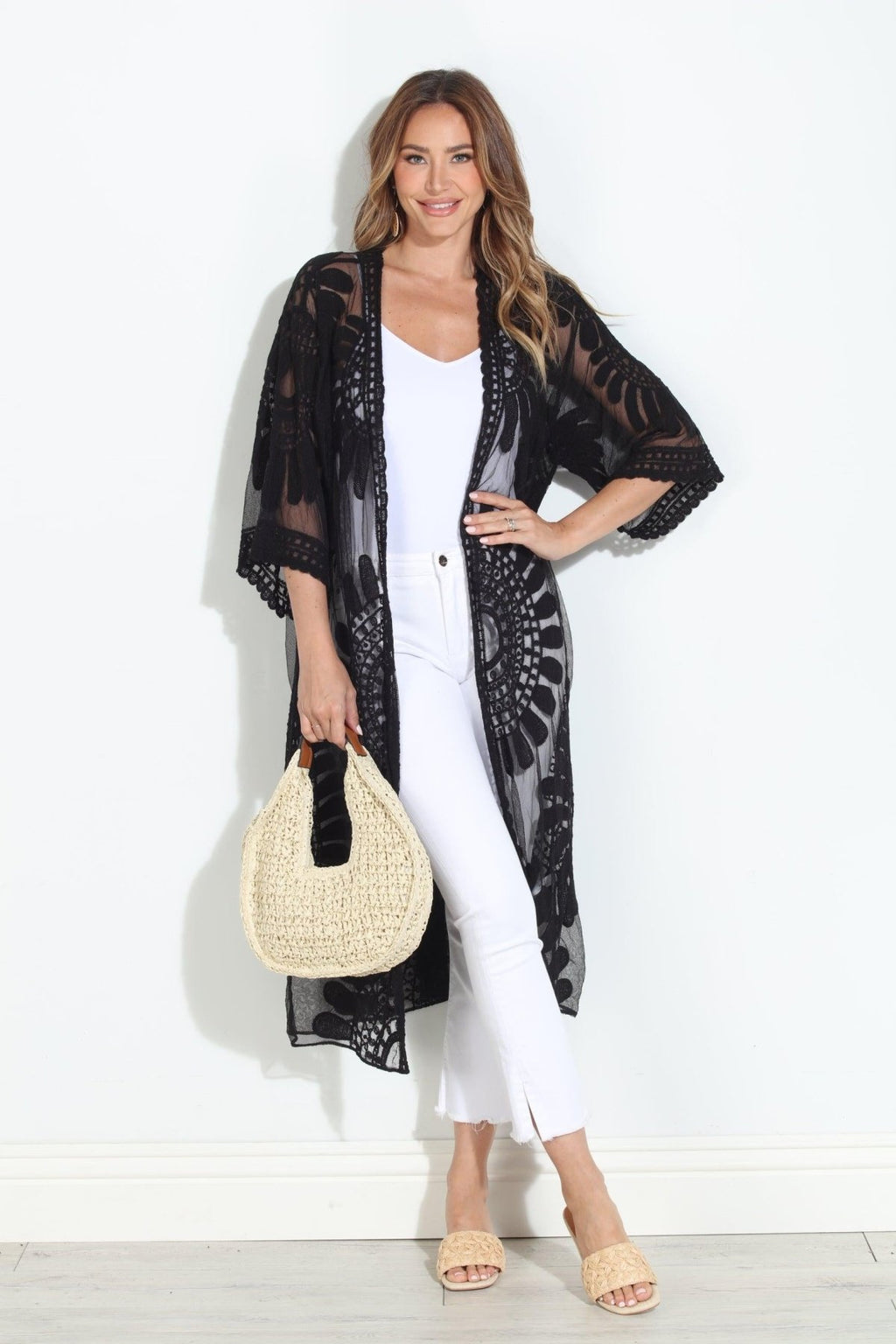Moon Flower Lace Duster-BEST SELLER