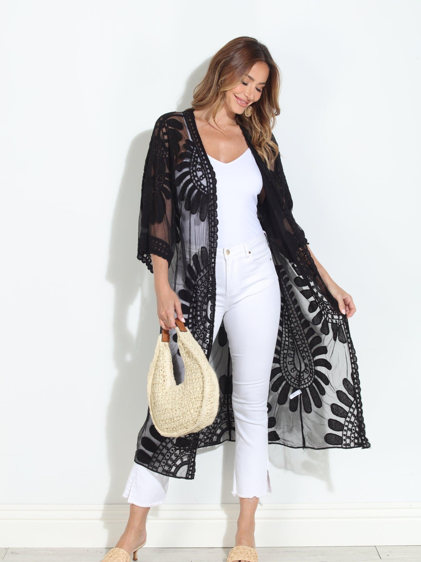 Moon Flower Lace Duster-BEST SELLER